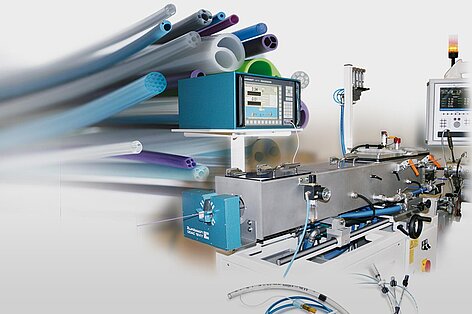 Extrusionslinie zur Herstellung mehrlumiger Schläuche für die Medizintechnik