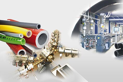 Extrusionslinien zur Herstellung von Mono- und 3-Schichtrohren und Ummantelung von Schläuchen für die Automobilindustrie